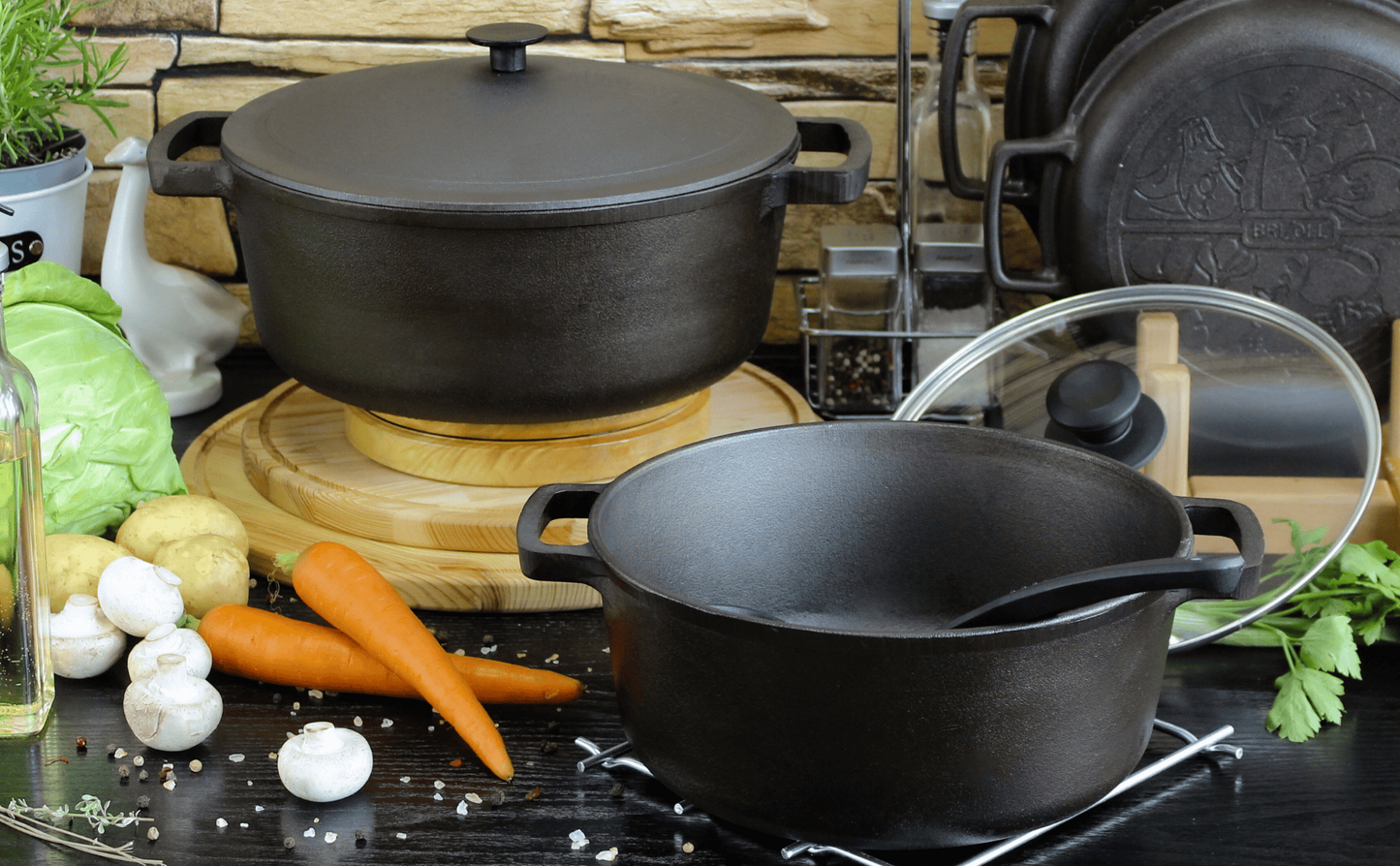6 L Cast Iron Casserole with Lid