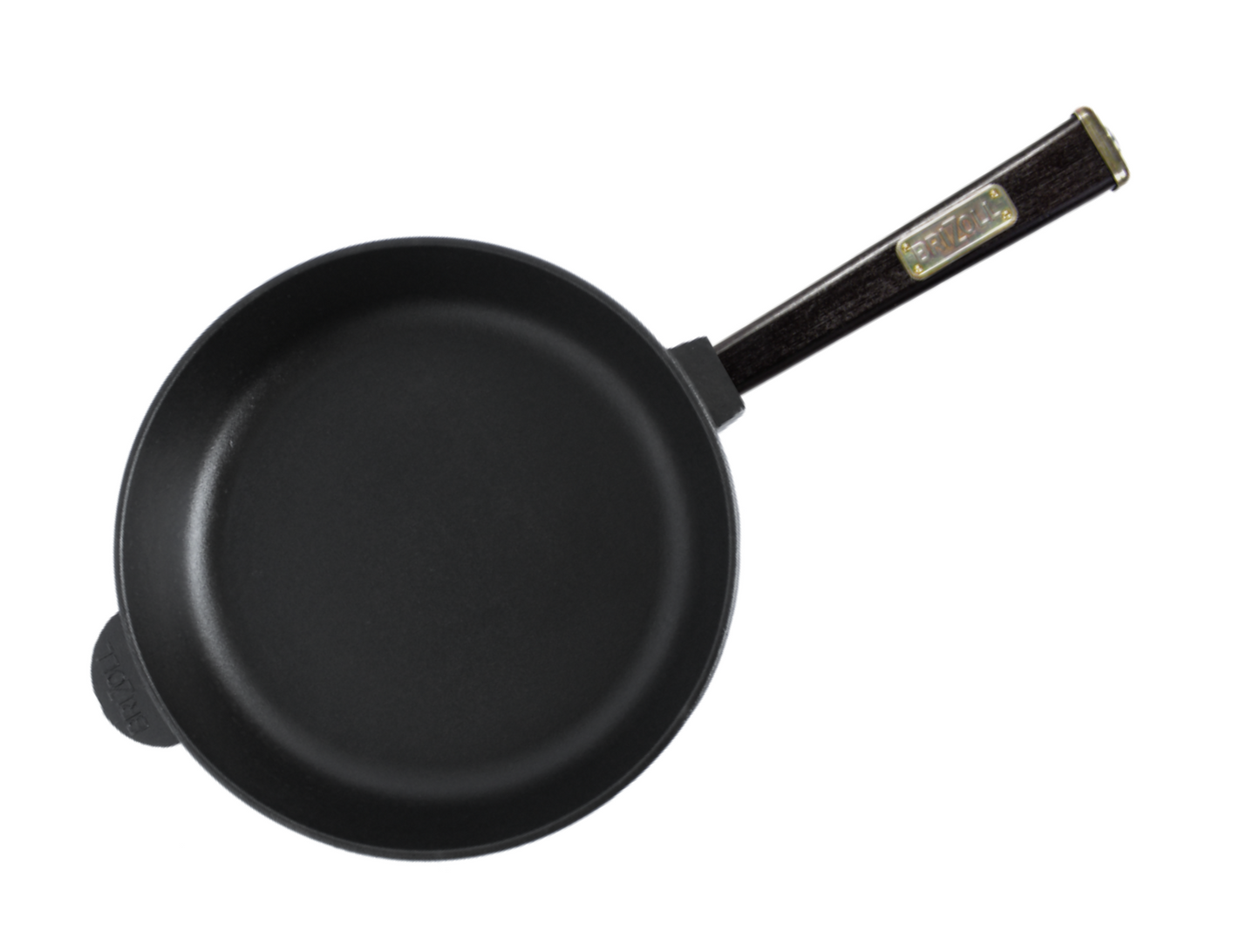24 cm Cast Iron Skillet with Removable Wooden Handle 6 cm Depth