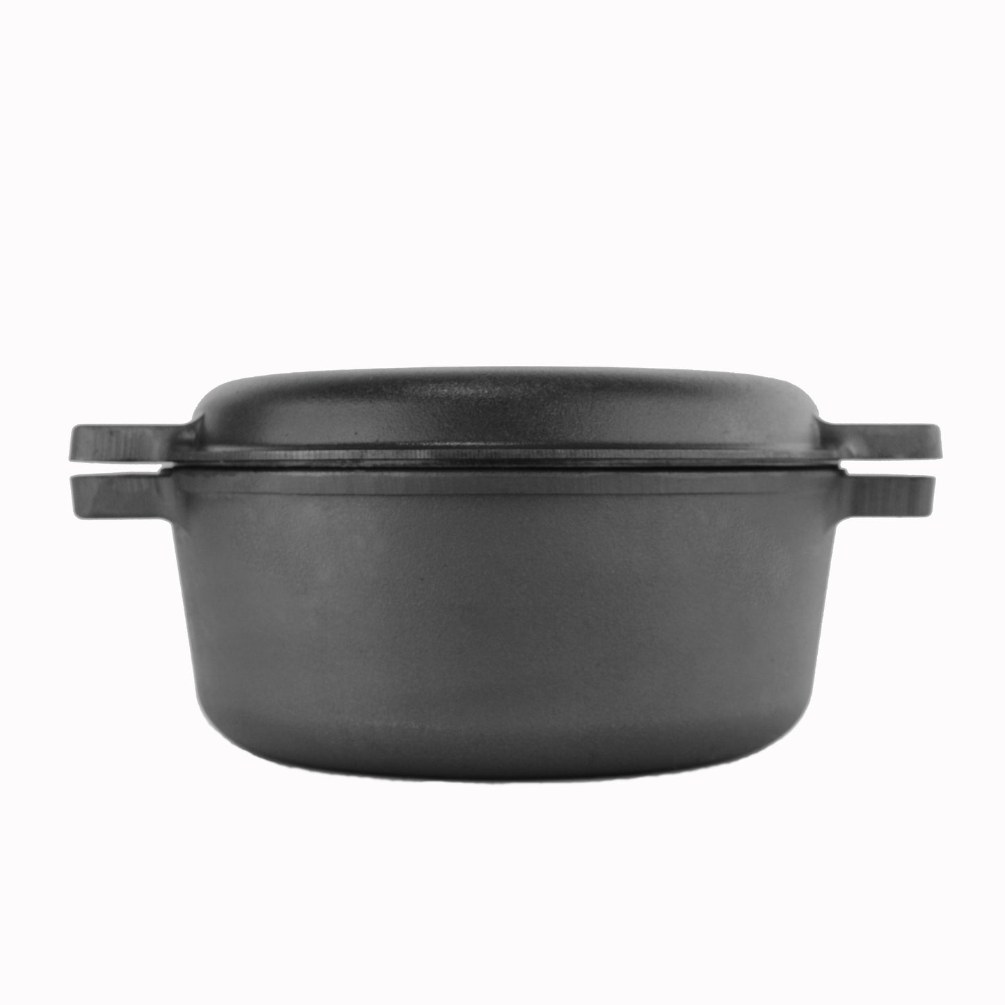 4 L Cast Iron Pot Casserole Dutch Oven with Skillet Lid