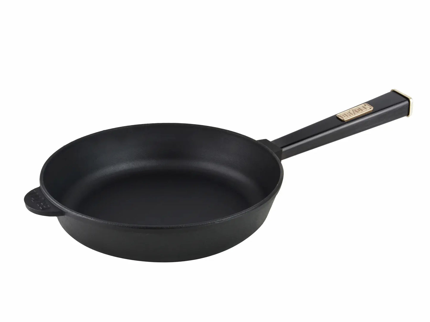 24 cm Cast Iron Skillet with Removable Wooden Handle 6 cm Depth