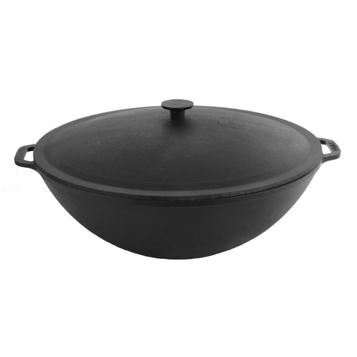8 L Cast Iron Wok with Cast Iron Lid