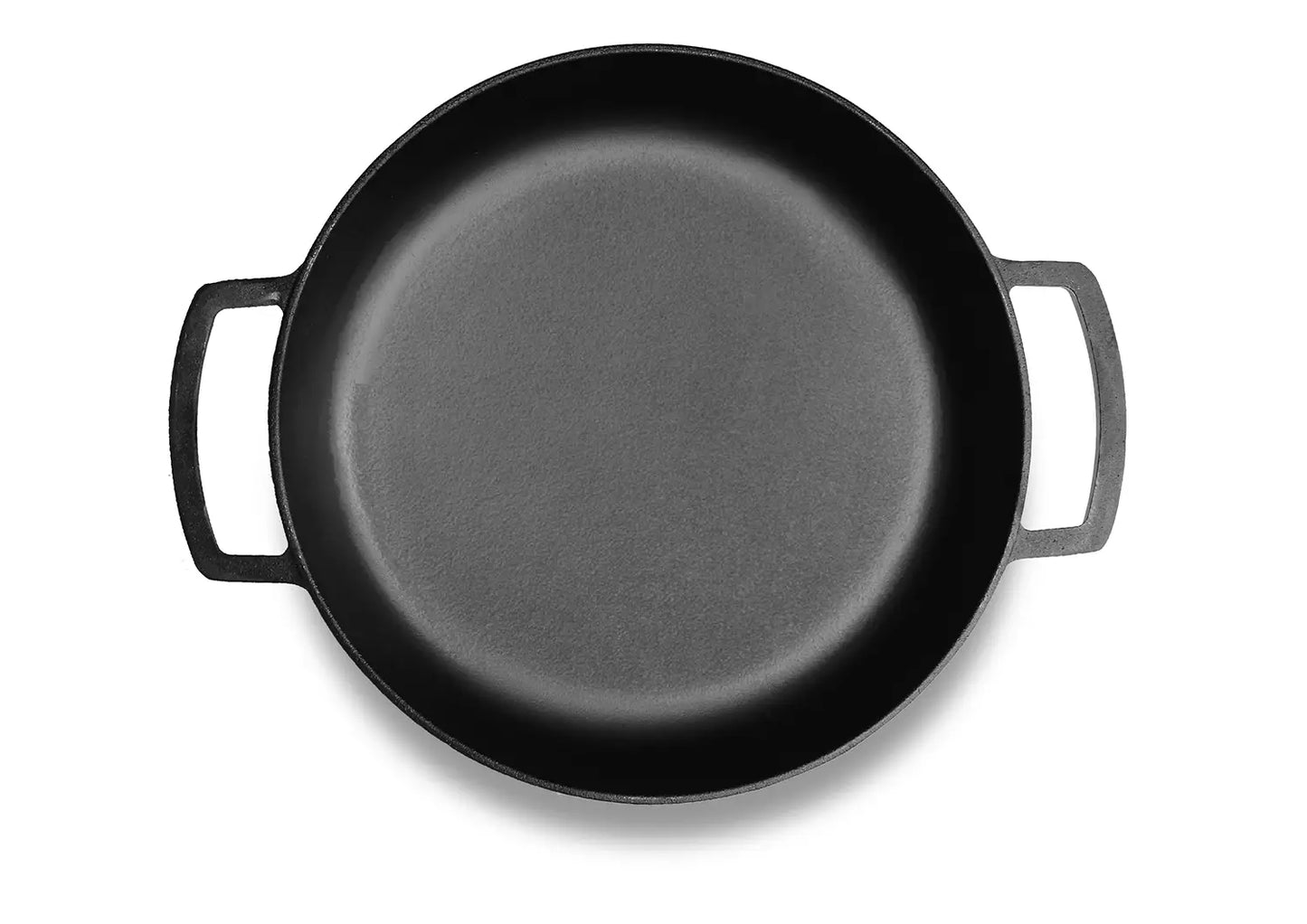 36 cm Cast Iron Roasting Pan with Large Handles - 8 cm Deep