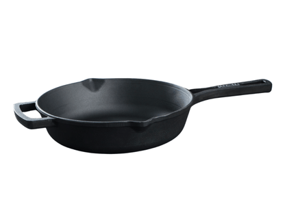 26 cm Cast Iron Skillet with Cast Handle - 6 cm Depth