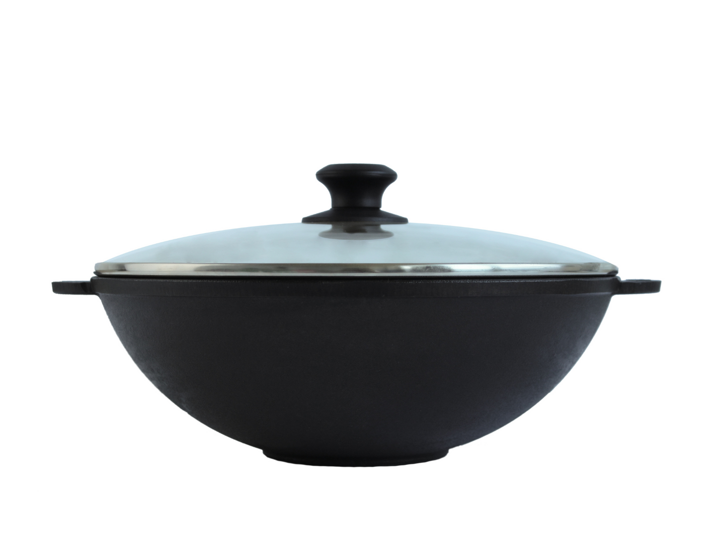 3.7 L Cast Iron Wok with Lid