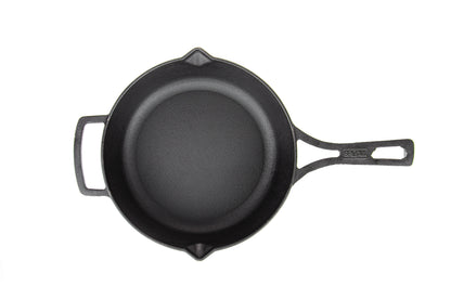 26 cm Cast Iron Skillet with Cast Handle - 6 cm Depth