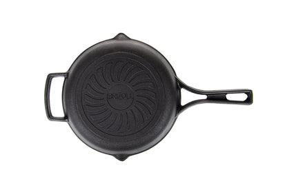 26 cm Cast Iron Skillet with Cast Handle - 6 cm Depth