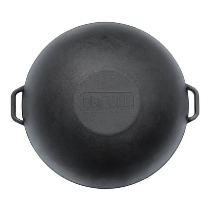 8 L Cast Iron Wok with Cast Iron Lid