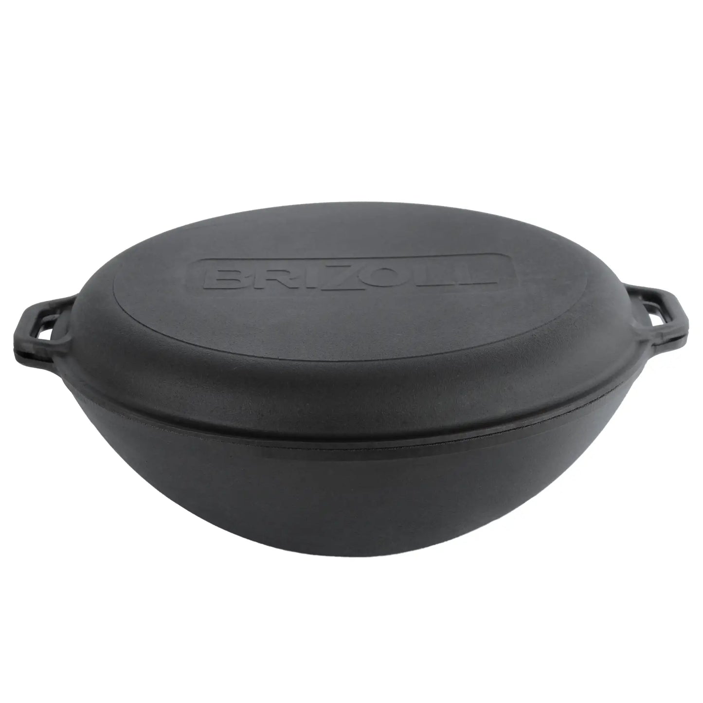 8 L Cast Iron Wok with Skillet Lid