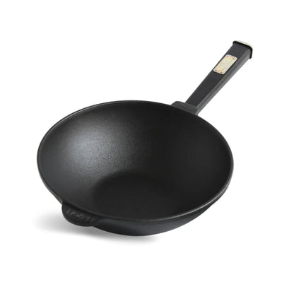 Cast Iron Wok with Wooden Handle 2.2 L