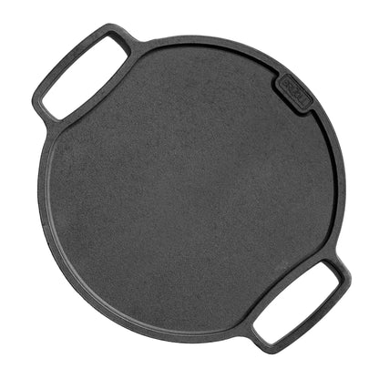32 cm Cast Iron Reversible Grill Plate - Double-Sided