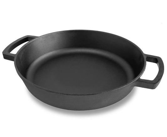 36 cm Cast Iron Roasting Pan with Large Handles - 8 cm Deep